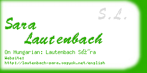 sara lautenbach business card